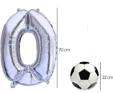 Carregar imagem no visualizador da galeria, Balões prateados com números e letras