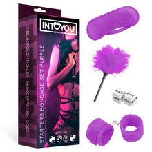 Carregar imagem no visualizador da galeria, Kit BDSM com 4 peças - Starters Bondage Set - Roxo - Intoyou