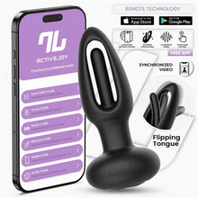 Carregar imagem no visualizador da galeria, Plug anal com vibração, movimento de língua e APP - Zack - Preto - Intoyou