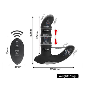 Plug Anal vibratório recarregavel - Estimulador Prostático e Períneo - com movimento sobe e desce - AMPEX - Tardenoche