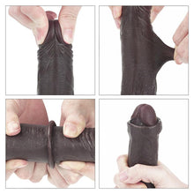 Carregar imagem no visualizador da galeria, Dildo deslizante com dupla camada 7” - Castanho - 18 cm - Sliding Skin - LoveToy