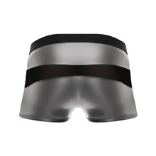 Carregar imagem no visualizador da galeria, Boxer cinzento e preto semi transparente - Iron Clad Short - Male Power