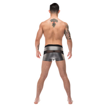 Carregar imagem no visualizador da galeria, Boxer cinzento e preto semi transparente - Iron Clad Short - Male Power