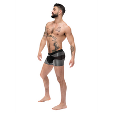 Carregar imagem no visualizador da galeria, Boxer cinzento e preto semi transparente - Iron Clad Short - Male Power