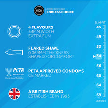 Carregar imagem no visualizador da galeria, 12 Preservativos mix aromas - Mixed flavoured condoms - Vegan - Exs