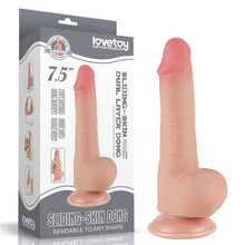 Carregar imagem no visualizador da galeria, Dildo deslizante com dupla camada 7.5” - Bege - 19.5 cm - Sliding Skin - LoveToy
