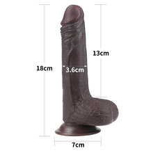 Carregar imagem no visualizador da galeria, Dildo deslizante com dupla camada 7” - Castanho - 18 cm - Sliding Skin - LoveToy