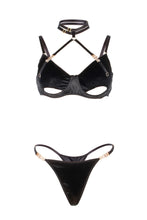 Carregar imagem no visualizador da galeria, Conjunto sutiã e cueca em preto - Paris Hollywood