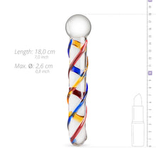 Carregar imagem no visualizador da galeria, Dildo em vidro - 18 cm - Handmade Glass Dildo - No.10 - Gildo