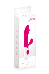 Vibrador Vaginal e Ponto G com Estimulador de Clitóris - Rosa - Elya - Yoba