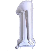 Carregar imagem no visualizador da galeria, Balões prateados com números e letras