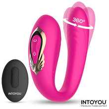 Carregar imagem no visualizador da galeria, Vibrador duplo - para casal - com movimento de rotação 360º e Comando - Lanty- IntoYou