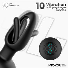 Carregar imagem no visualizador da galeria, Plug anal com vibração, movimento de língua e APP - Zack - Preto - Intoyou