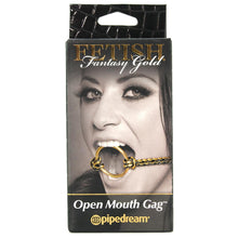 Carregar imagem no visualizador da galeria, Mordaça com argola - Open Mouth Gag - Fetish Fantasy Gold