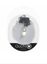 Carregar imagem no visualizador da galeria, Algemas de metal com pêlo branco - Ouch!