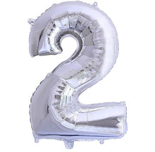 Carregar imagem no visualizador da galeria, Balões prateados com números e letras