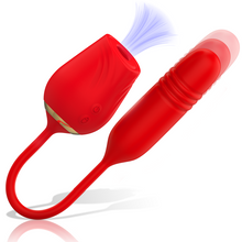 Carregar imagem no visualizador da galeria, 2 em 1 - Estimulador de clitóris com sucção e vibrador vaginal com movimento sobe e desce - Double pleasure suction + up and down