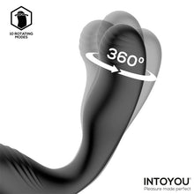 Carregar imagem no visualizador da galeria, Estimulador de próstata vibratório com movimento de rotação e anel peniano duplo + Comando - Rotating prostate massager with double cockring - Bruce - IntoYou