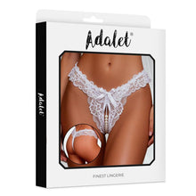 Carregar imagem no visualizador da galeria, Tanga em renda branca com pérolas - Adalet