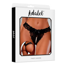 Carregar imagem no visualizador da galeria, Tanga em renda preta com pérolas - Adalet