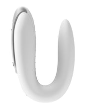 Carregar imagem no visualizador da galeria, Vibrador duplo - para casal - com estimulador vaginal e clitóris - Branco - DOUBLE FUN - Satisfyer