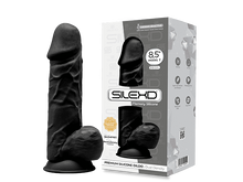 Carregar imagem no visualizador da galeria, Dildo Realístico termo-reativo - 21.5cm - Preto - SilexD