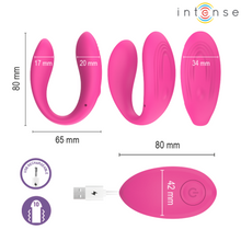 Carregar imagem no visualizador da galeria, Vibrador duplo com comando - para casal - Nora - Intense