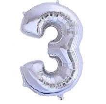 Carregar imagem no visualizador da galeria, Balões prateados com números e letras