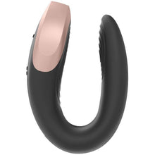 Carregar imagem no visualizador da galeria, Vibrador duplo - para casal - com estimulador vaginal e clitóris - Preto - DOUBLE LOVE - Satisfyer