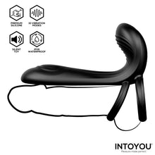 Carregar imagem no visualizador da galeria, Vibrador para casal/engrossador de pénis com estimulador de clitóris, anel para pénis e testículos e comando - Synkox - IntoYou