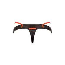 Carregar imagem no visualizador da galeria, Tanga preta e laranja - Camo net sport - Male Power