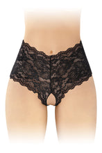 Carregar imagem no visualizador da galeria, Boxer feminino em renda preta - Júlia - Fashion Secret