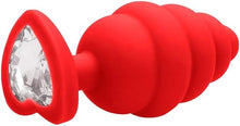Carregar imagem no visualizador da galeria, Plug anal com textura e brilhante coração - Large - Ouch!