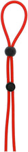 Carregar imagem no visualizador da galeria, Anel para pénis e testículos - Ajustável - Vermelho - Stretchy Lasso Cage