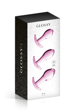 Carregar imagem no visualizador da galeria, Conjunto de 3 plugs anais em vidro rosa - No.17 - Glossy