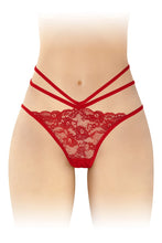 Carregar imagem no visualizador da galeria, Cueca em renda vermelha - Nádia - Fashion Secret