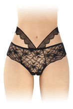 Carregar imagem no visualizador da galeria, Cueca em renda preta - Marie - Fashion Secret