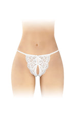 Carregar imagem no visualizador da galeria, Tanga em renda branca - Cindy - Fashion Secret