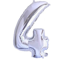 Carregar imagem no visualizador da galeria, Balões prateados com números e letras