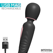 Carregar imagem no visualizador da galeria, Estimulador / Varinha e vibrador vaginal com movimento de língua 2 em 1 - Preto - Lexy - IntoYou