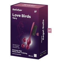 Carregar imagem no visualizador da galeria, Bolas vaginais vibratórias para exercícios pélvicos com comando e app - Roxo - Love birds vary - Satisfyer