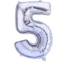 Carregar imagem no visualizador da galeria, Balões prateados com números e letras