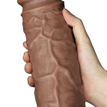 Carregar imagem no visualizador da galeria, Vibrador realístico - Castanho - 26cm - Realistic Chubby Vibrating Dildo - Love Toy