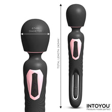 Carregar imagem no visualizador da galeria, Estimulador / Varinha e vibrador vaginal com movimento de língua 2 em 1 - Preto - Lexy - IntoYou