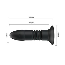 Carregar imagem no visualizador da galeria, Plug anal com vibração, movimento sobe e desce e comando - Magic fingers - Preto - Pretty Love