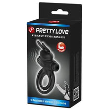 Carregar imagem no visualizador da galeria, Anel vibratório duplo para pénis e testículos - Vibrant penis ring III - Pretty Love