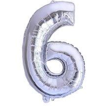 Carregar imagem no visualizador da galeria, Balões prateados com números e letras