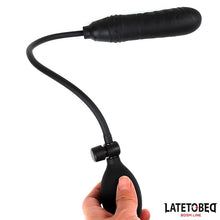 Carregar imagem no visualizador da galeria, Dildo insuflável preto - 16.5 cm - Inflatable dildo - Latetobed