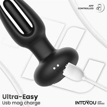 Carregar imagem no visualizador da galeria, Plug anal com vibração, movimento de língua e APP - Zack - Preto - Intoyou