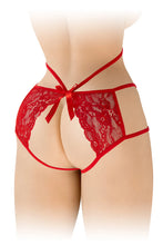 Carregar imagem no visualizador da galeria, Cueca em renda vermelha - Nádia - Fashion Secret